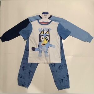 Bluey Kids Pajama Set - Blue and Navy